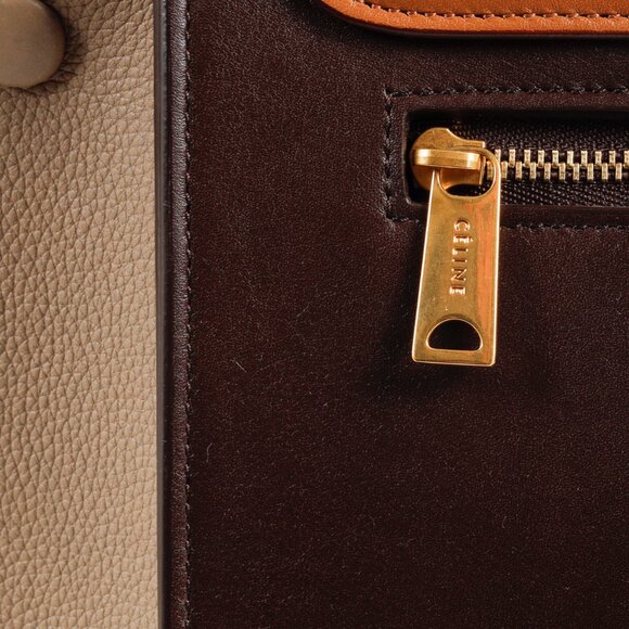 Celine Tri-Color Tan Trapeze Bag - Picture 10 of 14